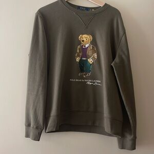 Polo Bear by RL. Olive green with teddy bear